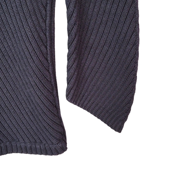 J. Crew 100% Cotton 3/4 Length Sleeve Flirty Spring Turtle Neck Coal Sweater M - Picture 4 of 12